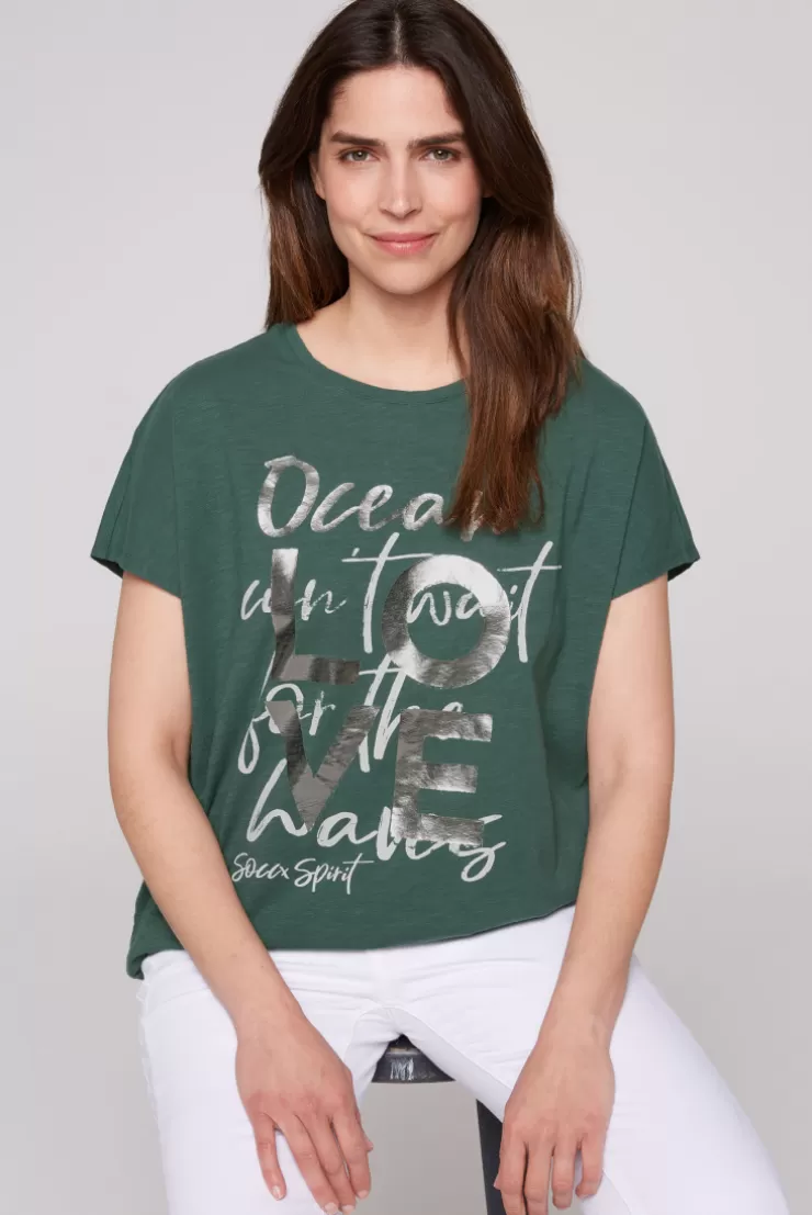 CAMP DAVID & SOCCX Ärmelloses Shirt mit Folienprint dark green darkgreen Fashion