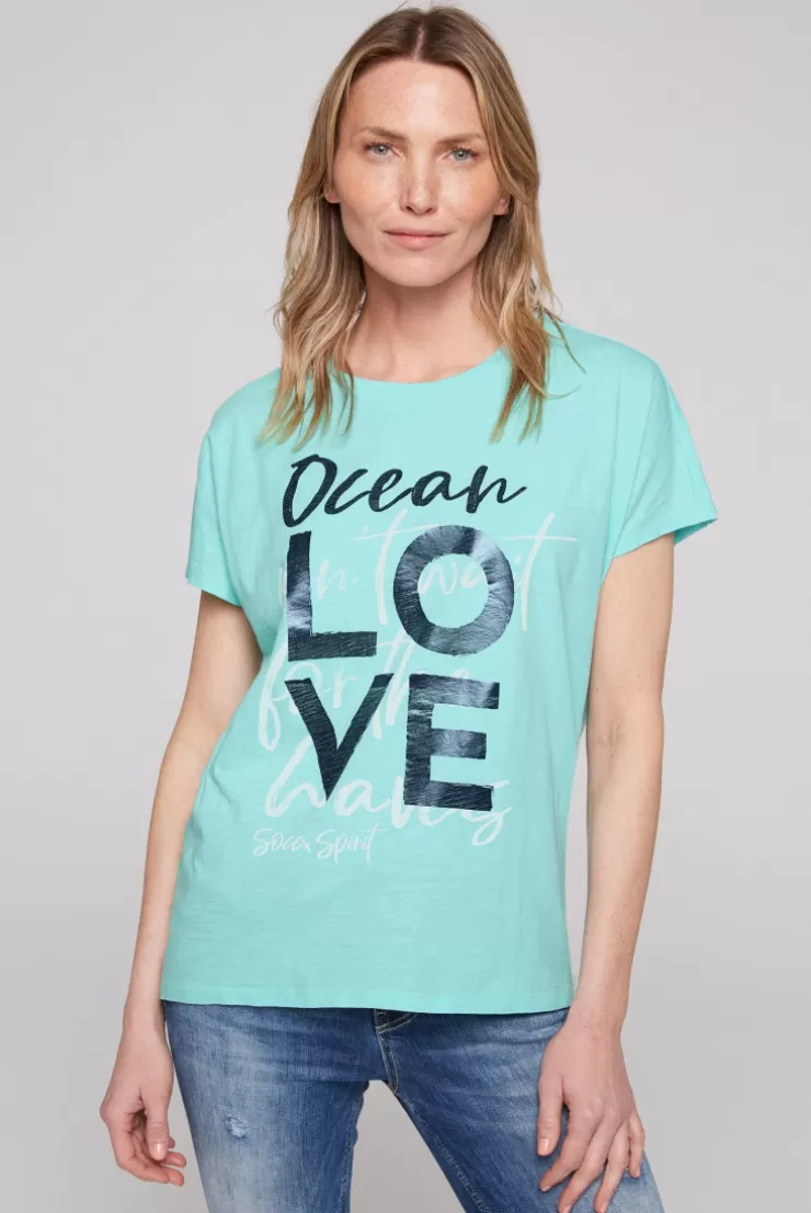 CAMP DAVID & SOCCX Ärmelloses Shirt mit Folienprint flash aqua flashaqua Shop