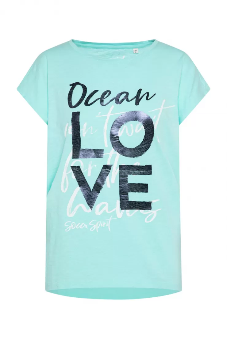 CAMP DAVID & SOCCX Ärmelloses Shirt mit Folienprint flash aqua flashaqua Shop