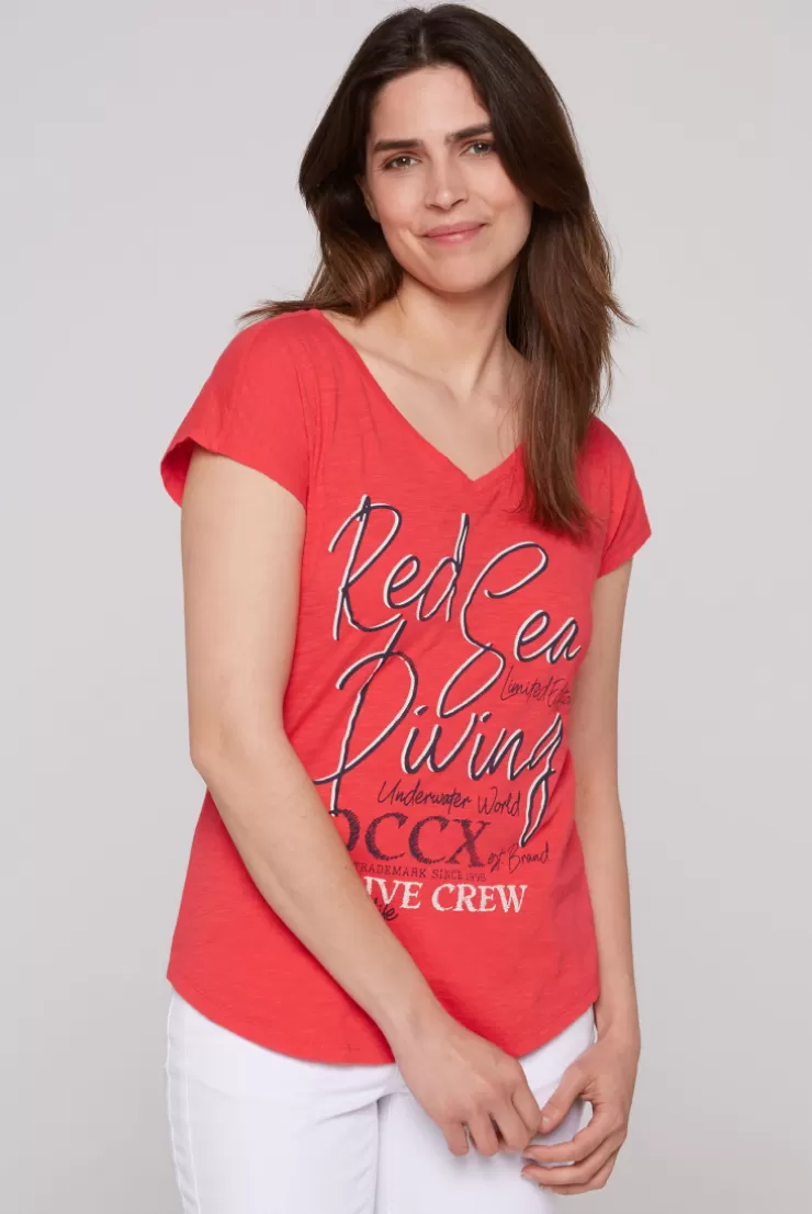 CAMP DAVID & SOCCX Ärmelloses Shirt mit V-Ausschnitt und Artwork skipper red | M skipperred New