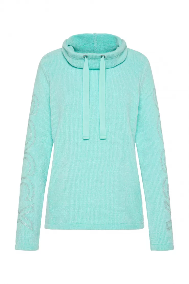 CAMP DAVID & SOCCX Rollkragenpullover in Chenillestrick mit Logo Prints new aqua newaqua Sale