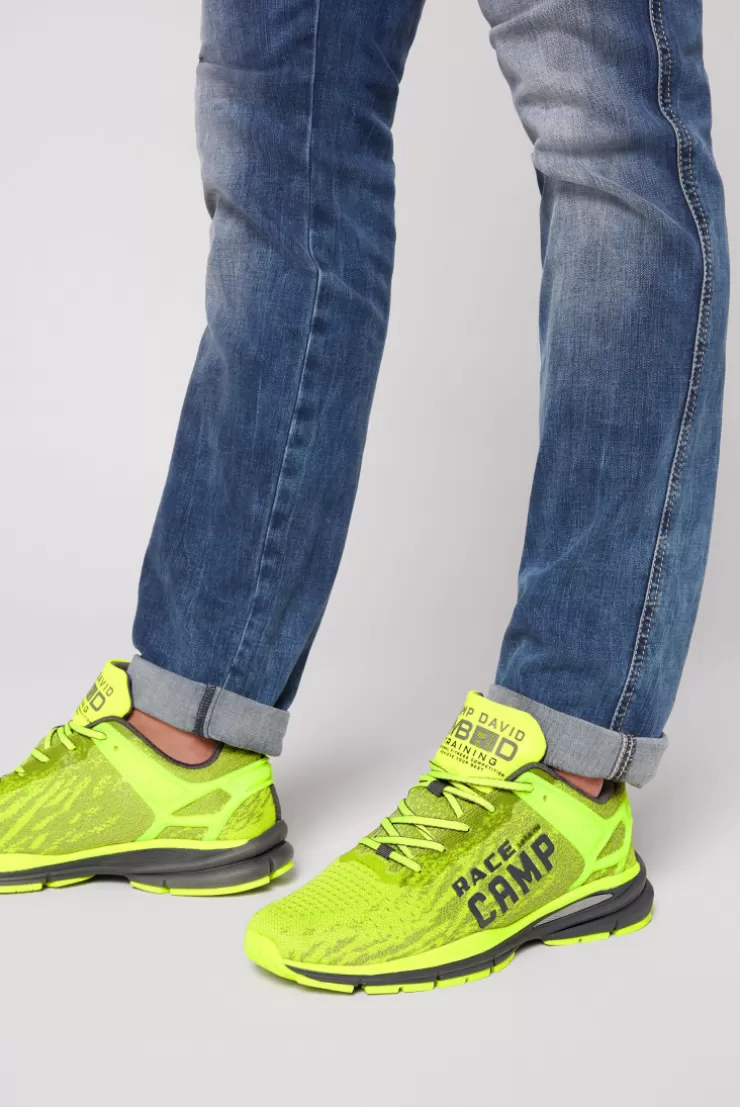 CAMP DAVID & SOCCX Running Sneaker mit Knit-Design und Rubber Logo neon lime neonlime Shop