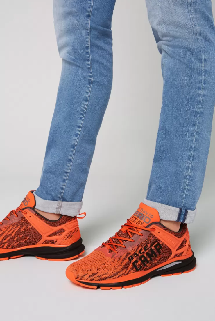 CAMP DAVID & SOCCX Running Sneaker mit Knit-Design und Rubber Logo signal orange signalorange Cheap