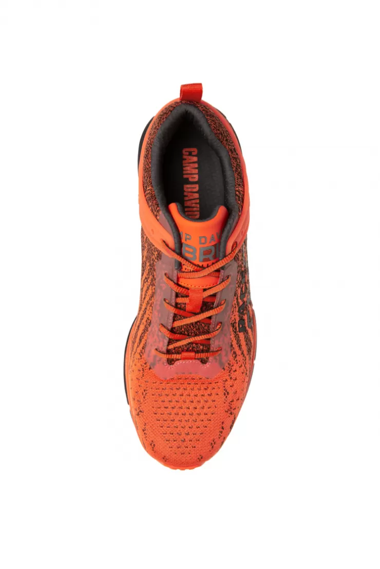 CAMP DAVID & SOCCX Running Sneaker mit Knit-Design und Rubber Logo signal orange signalorange Cheap