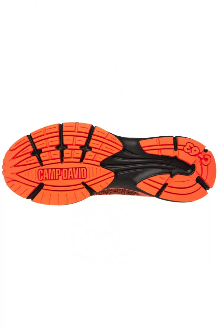 CAMP DAVID & SOCCX Running Sneaker mit Knit-Design und Rubber Logo signal orange signalorange Cheap
