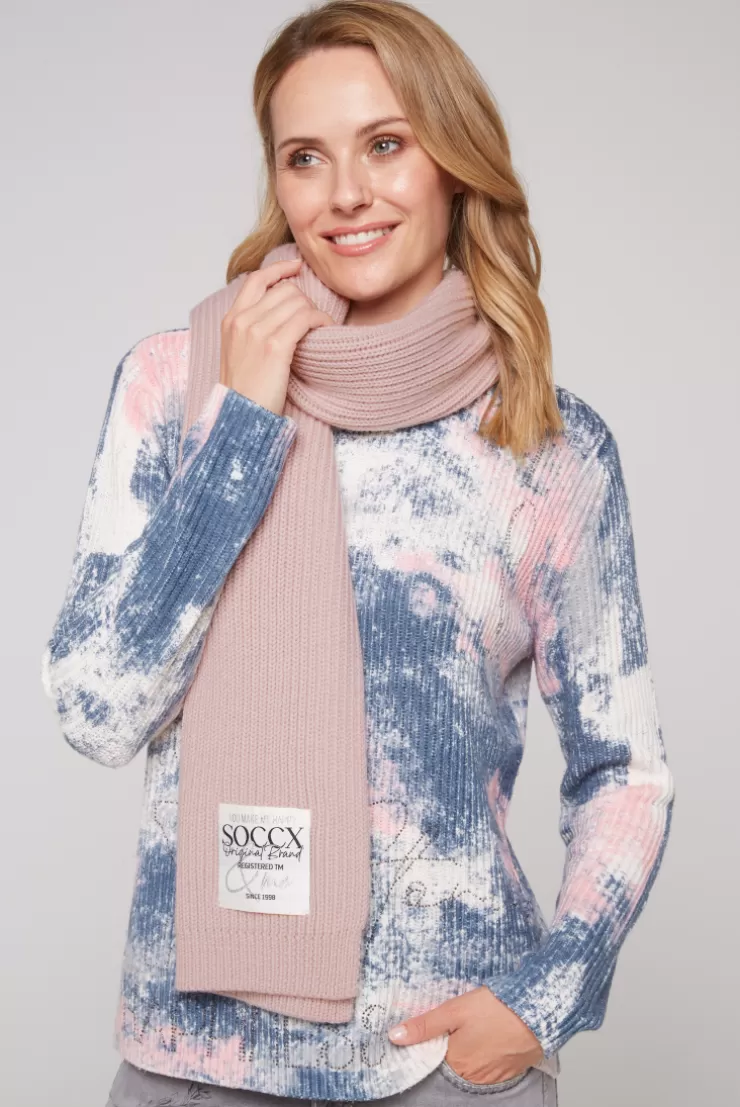 CAMP DAVID & SOCCX Schal in Rippstrick mit Label Patch rose blush roseblush Online