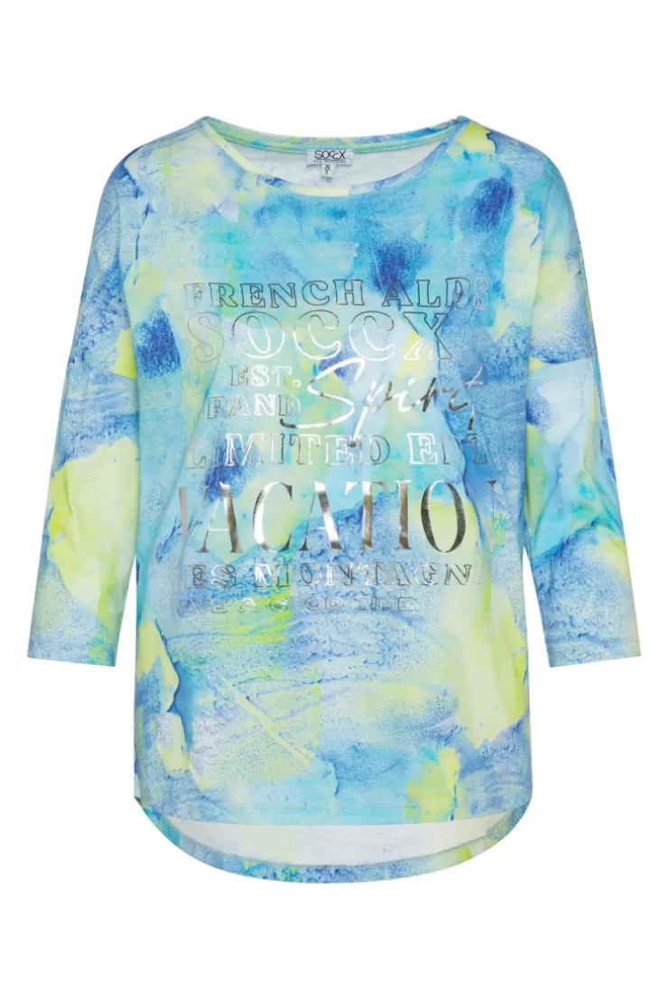 CAMP DAVID & SOCCX Shirt mit All Over Print und 3/4-Ärmeln ivory Store