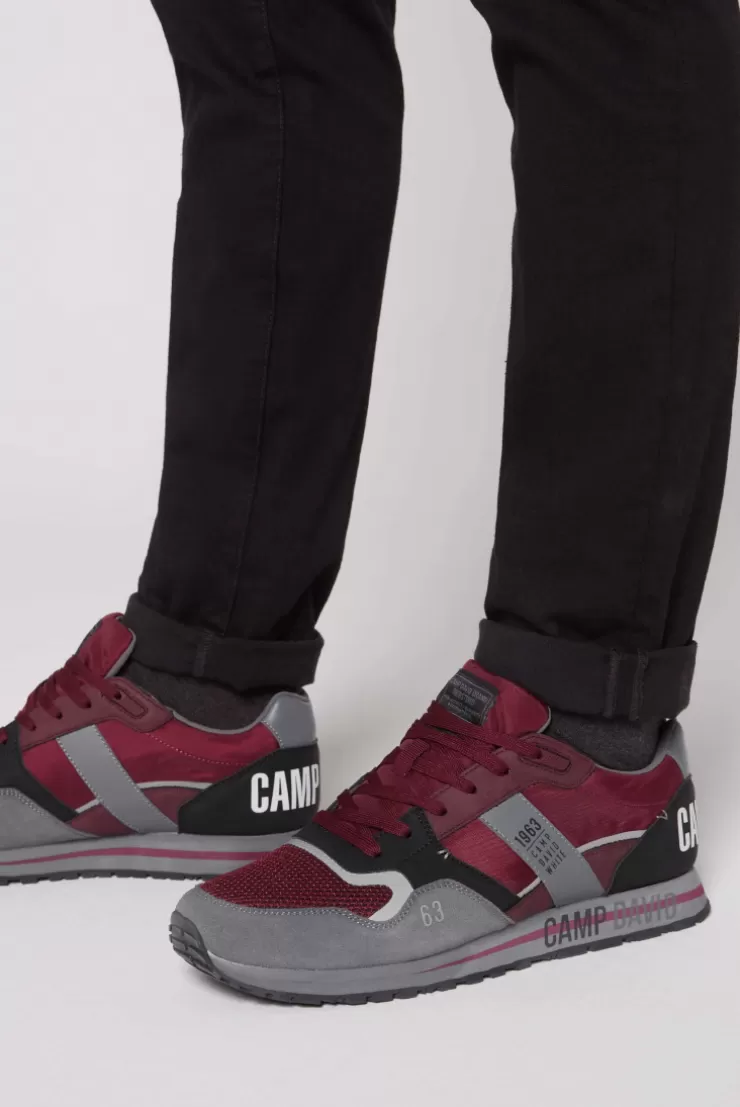 CAMP DAVID & SOCCX Sneaker im Retro Look burgundy Clearance