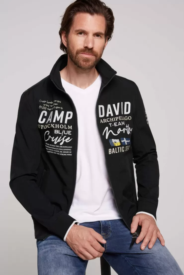 CAMP DAVID & SOCCX Softshelljacke im Blouson-Stil mit Artworks black Best Sale