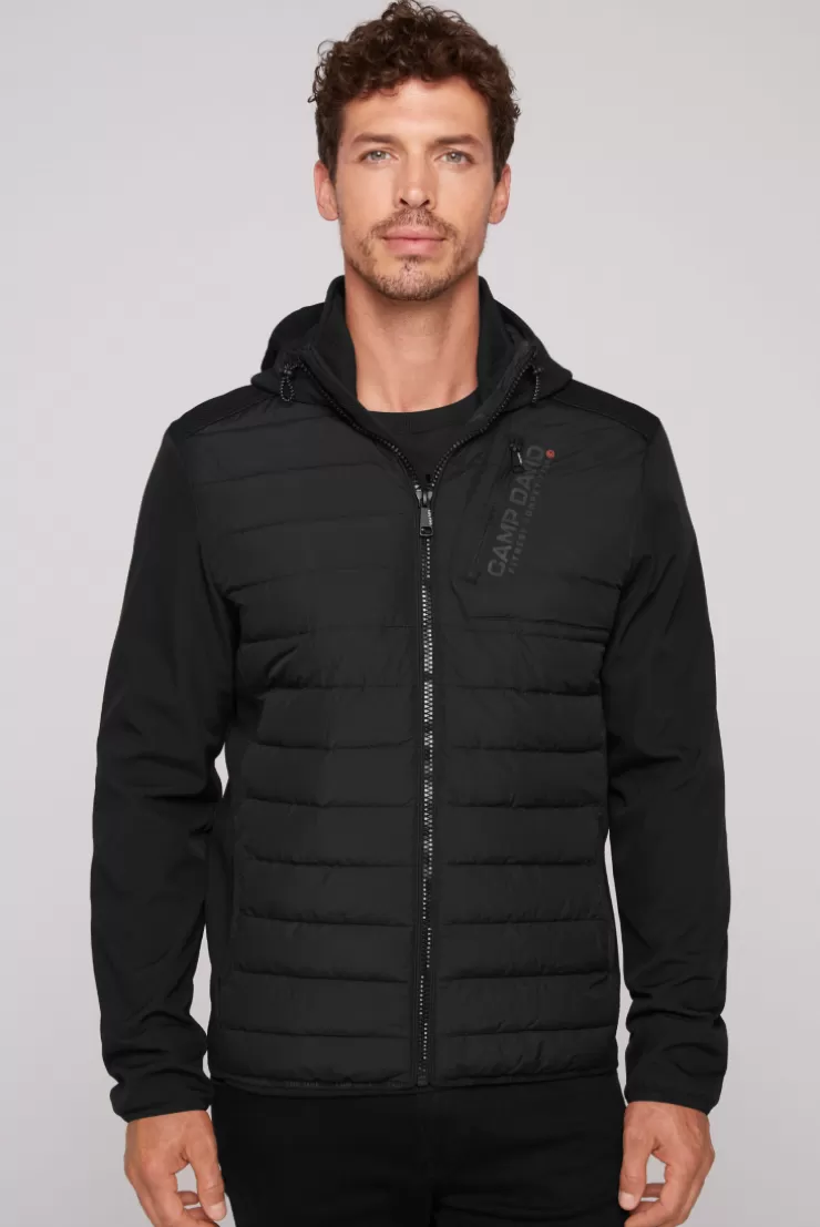 CAMP DAVID & SOCCX Softshelljacke im Materialmix mit Kapuze black Fashion