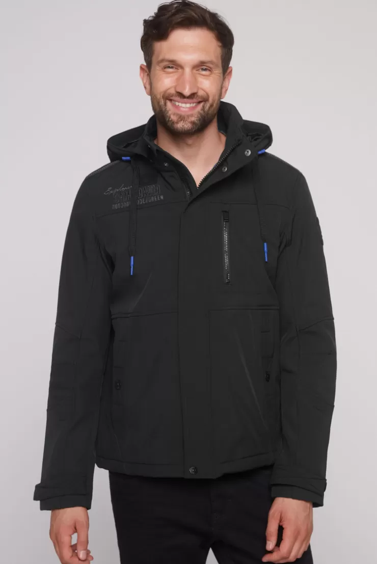 CAMP DAVID & SOCCX Softshelljacke mit abtrennbarer Kapuze black Best Sale