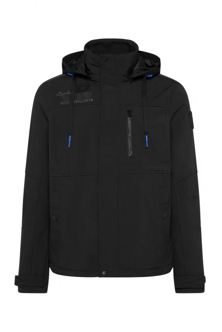 CAMP DAVID & SOCCX Softshelljacke mit abtrennbarer Kapuze black Best Sale