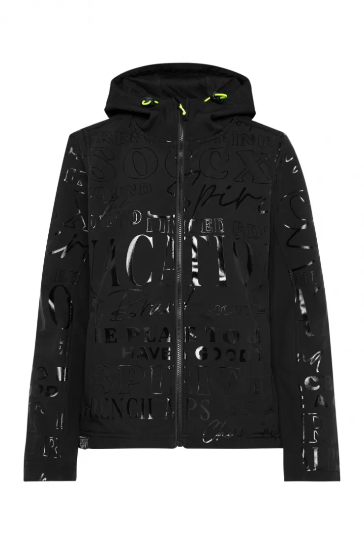 CAMP DAVID & SOCCX Softshelljacke mit Kapuze und Glossy Prints black Best