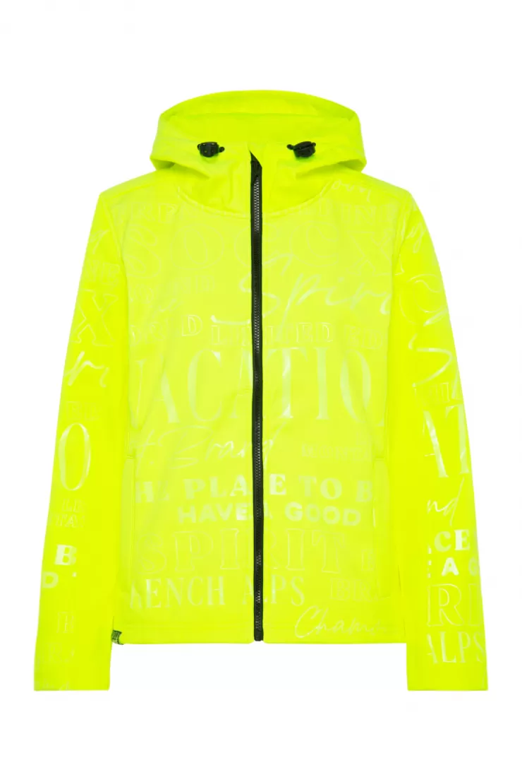 CAMP DAVID & SOCCX Softshelljacke mit Kapuze und Glossy Prints yellow lime yellowlime Shop