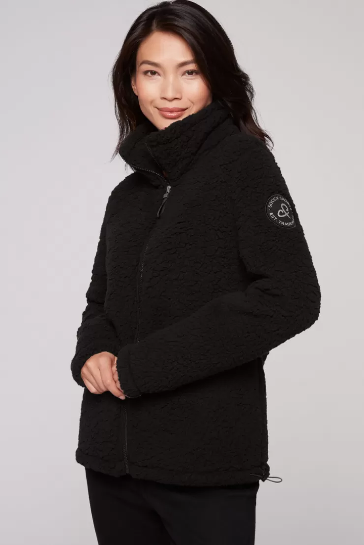 CAMP DAVID & SOCCX Sport-Jacke im Sherpa-Look black Outlet