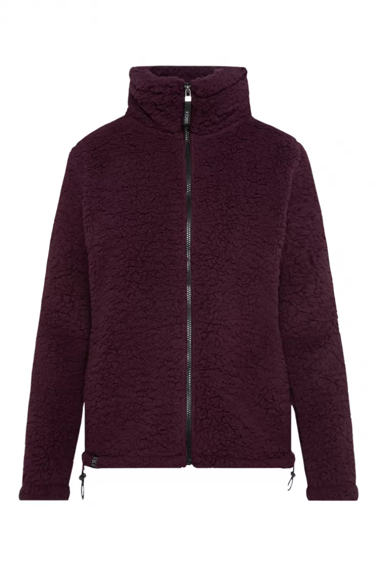 CAMP DAVID & SOCCX Sport-Jacke im Sherpa-Look deep plum deepplum Hot