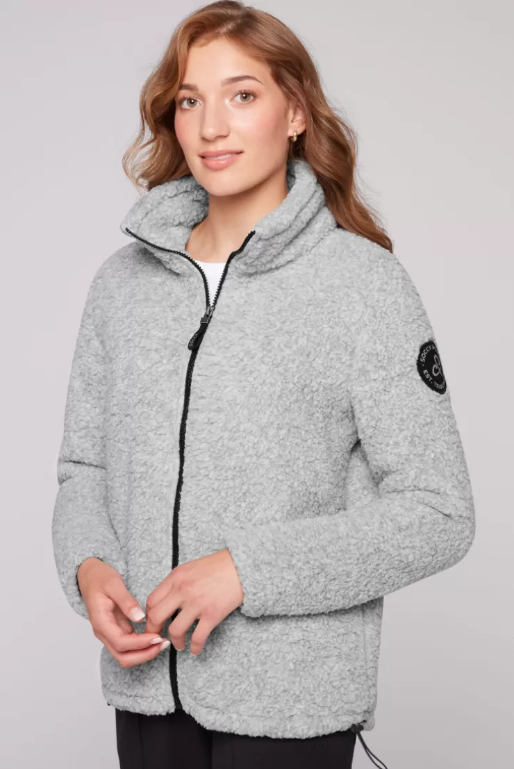 CAMP DAVID & SOCCX Sport-Jacke im Sherpa-Look grey melange greymelange Best