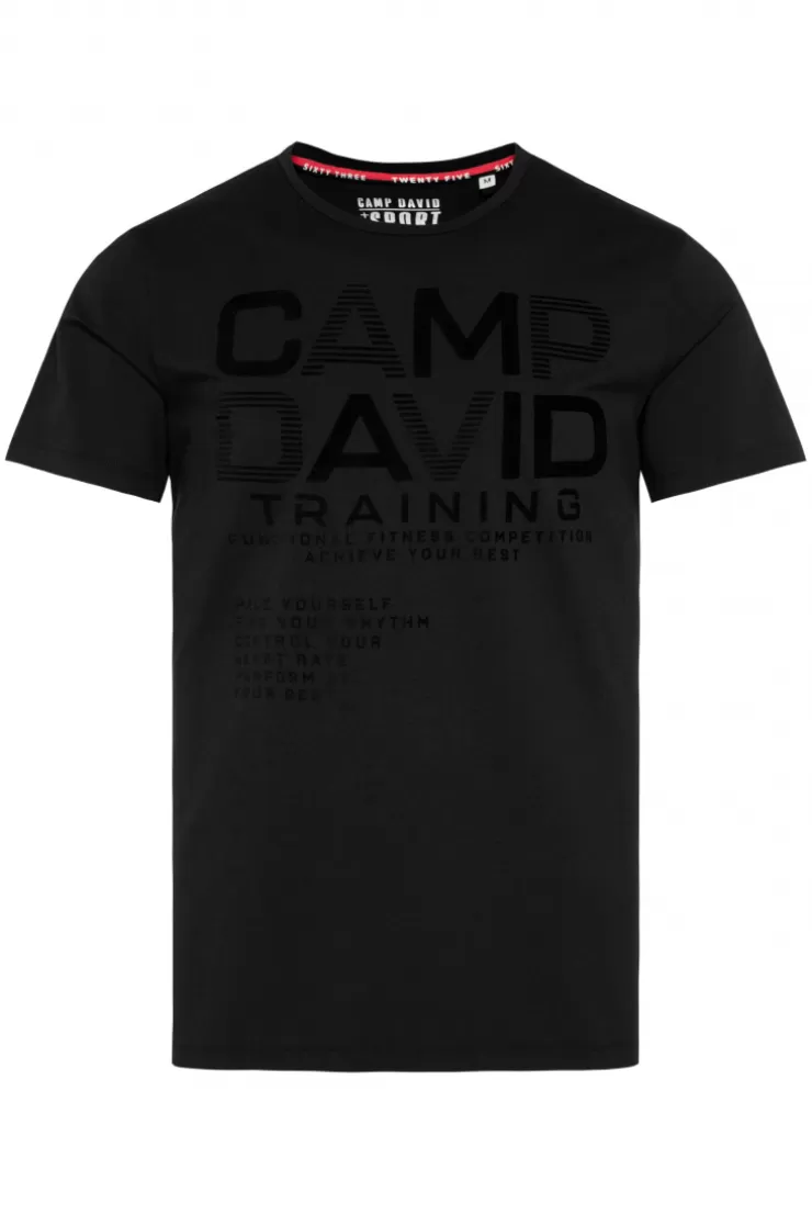 CAMP DAVID & SOCCX Sport-T-Shirt mit Artworks black Hot