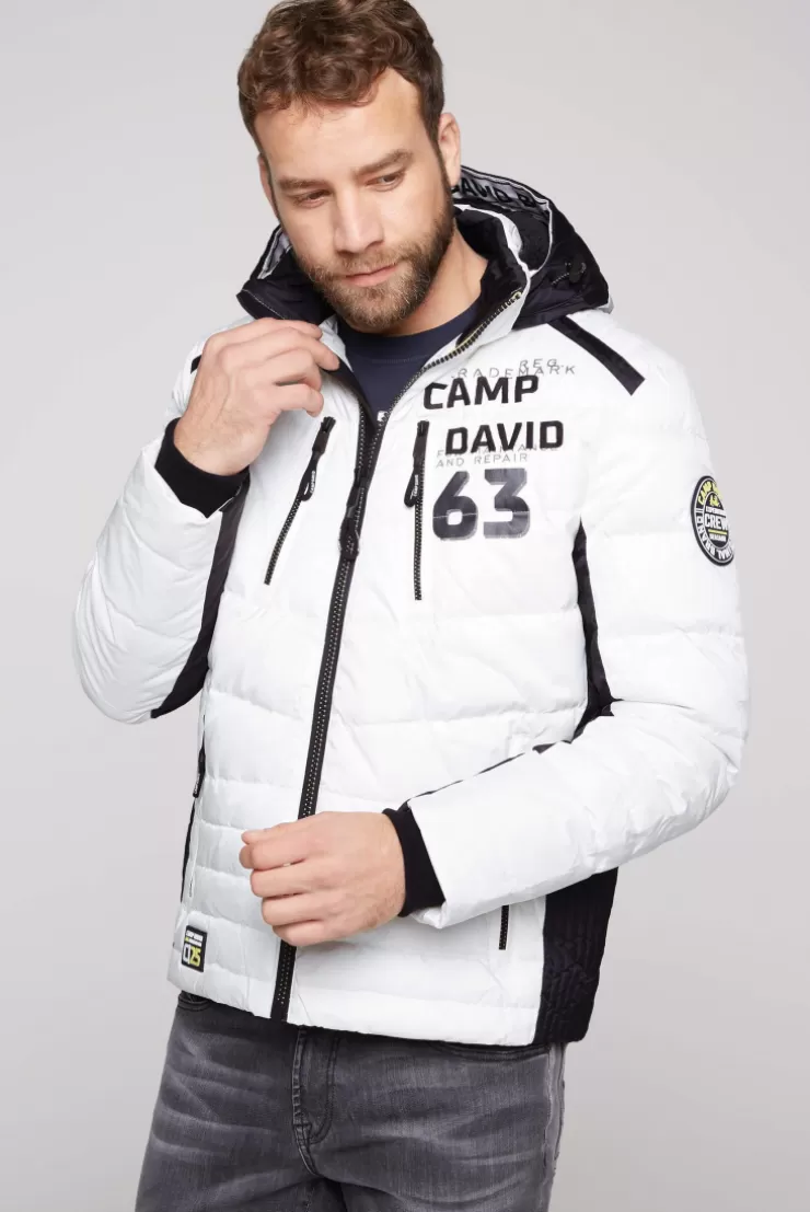 CAMP DAVID & SOCCX Steppjacke im Colour Design mit Logo Artworks kitt Discount