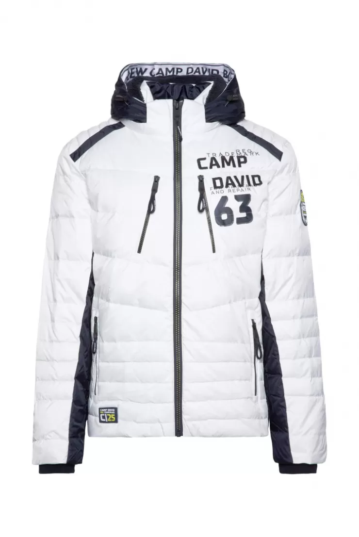 CAMP DAVID & SOCCX Steppjacke im Colour Design mit Logo Artworks kitt Discount