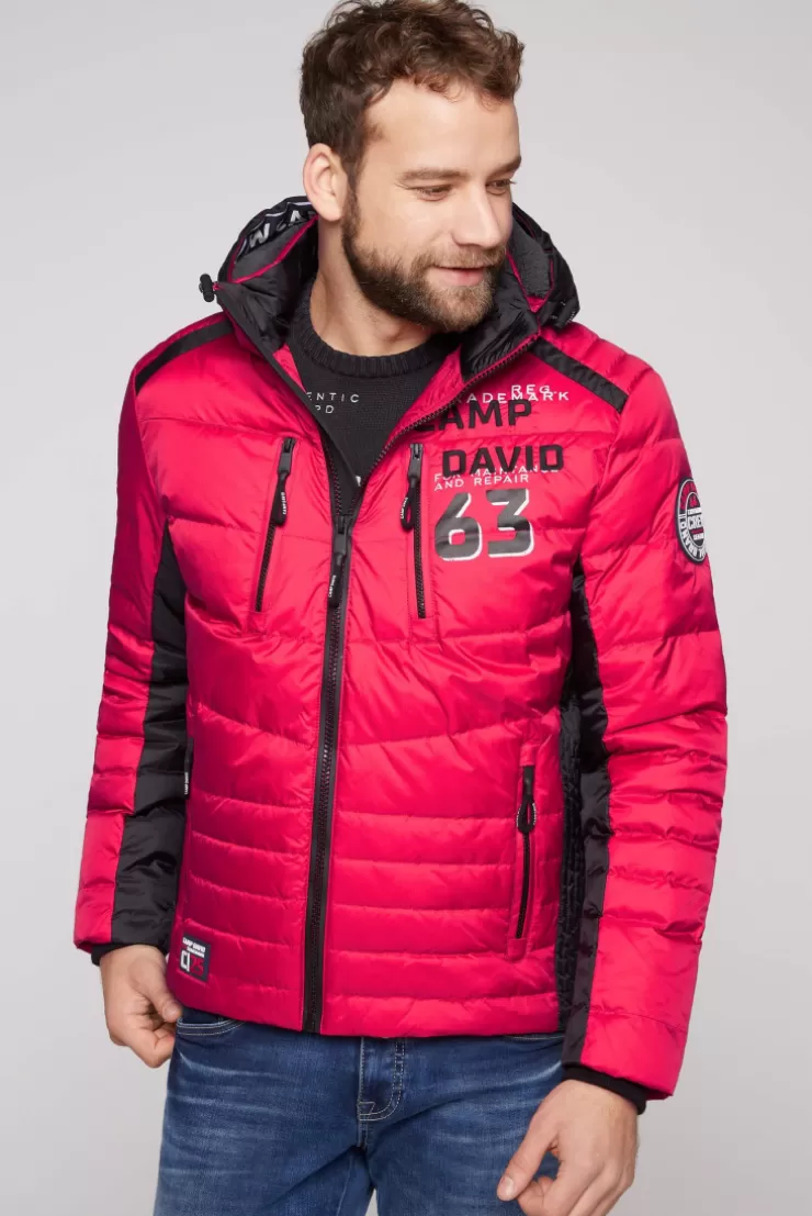 CAMP DAVID & SOCCX Steppjacke im Colour Design mit Logo Artworks royal red royalred Outlet
