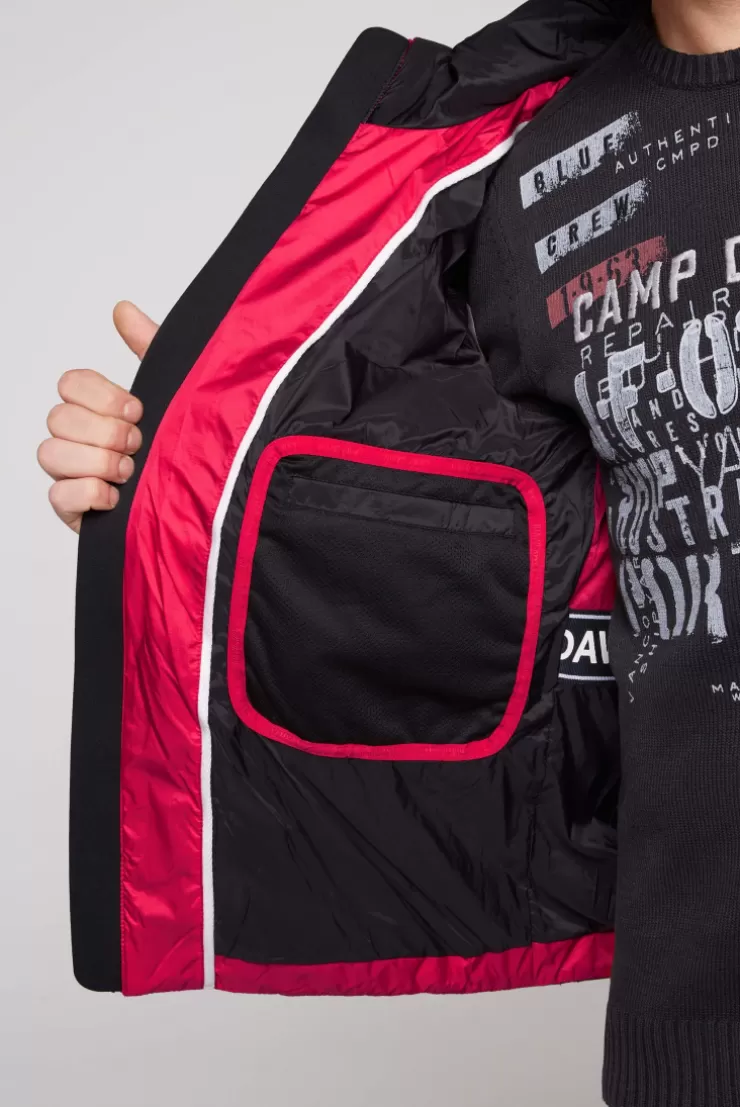 CAMP DAVID & SOCCX Steppjacke im Colour Design mit Logo Artworks royal red royalred Outlet
