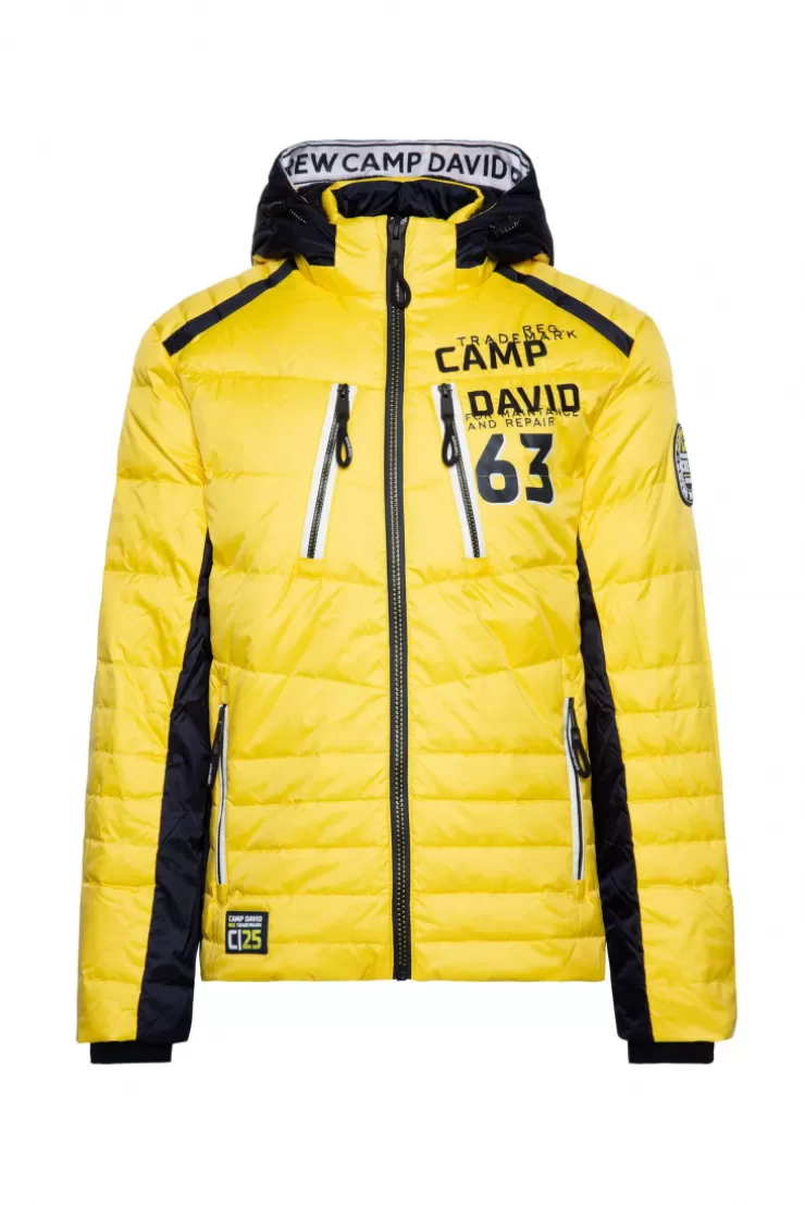 CAMP DAVID & SOCCX Steppjacke im Colour Design mit Logo Artworks yellow sun yellowsun Best