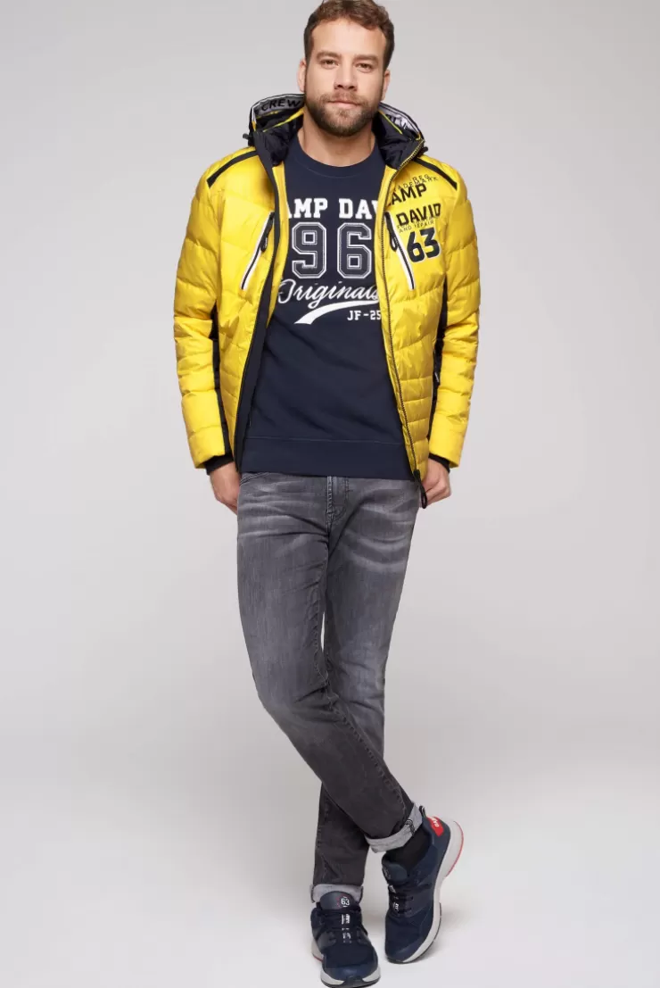 CAMP DAVID & SOCCX Steppjacke im Colour Design mit Logo Artworks yellow sun yellowsun Best