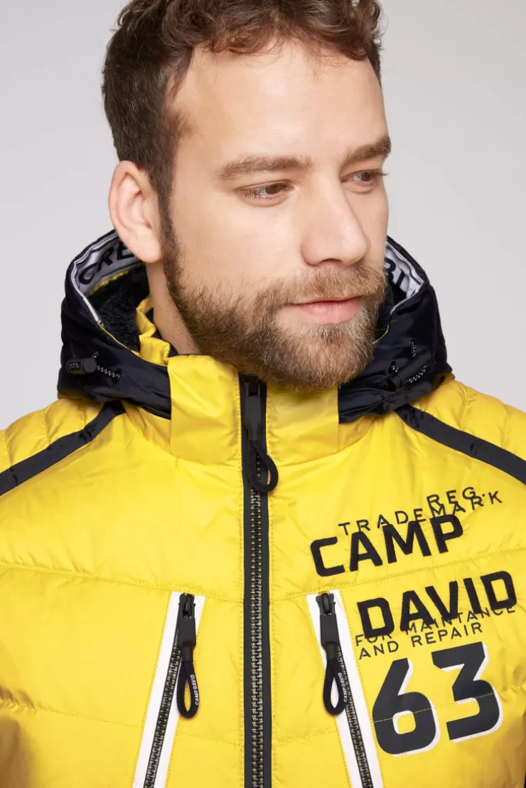 CAMP DAVID & SOCCX Steppjacke im Colour Design mit Logo Artworks yellow sun yellowsun Best