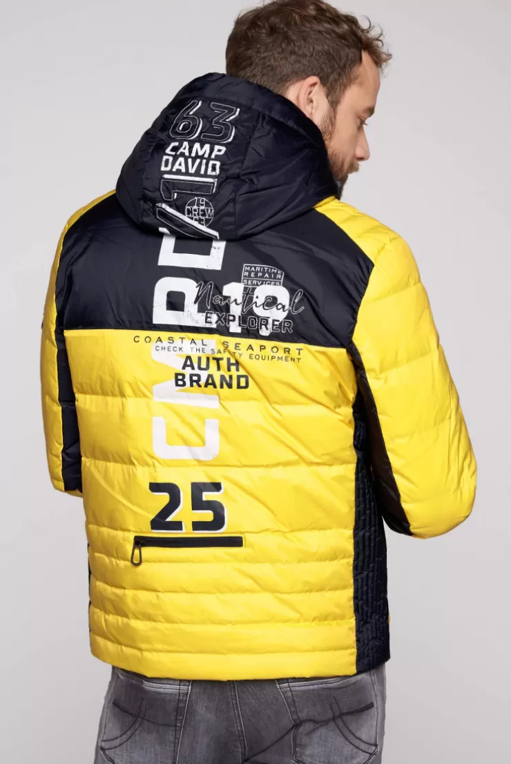 CAMP DAVID & SOCCX Steppjacke im Colour Design mit Logo Artworks yellow sun yellowsun Best