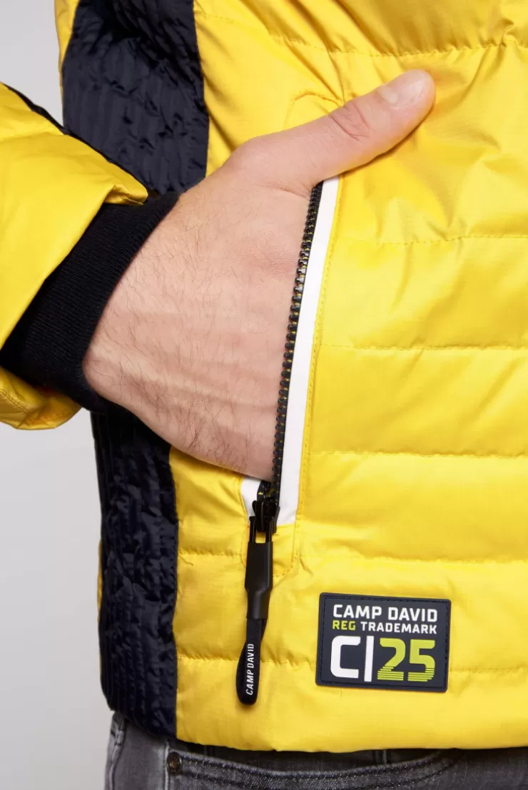 CAMP DAVID & SOCCX Steppjacke im Colour Design mit Logo Artworks yellow sun yellowsun Best