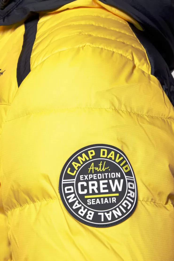 CAMP DAVID & SOCCX Steppjacke im Colour Design mit Logo Artworks yellow sun yellowsun Best
