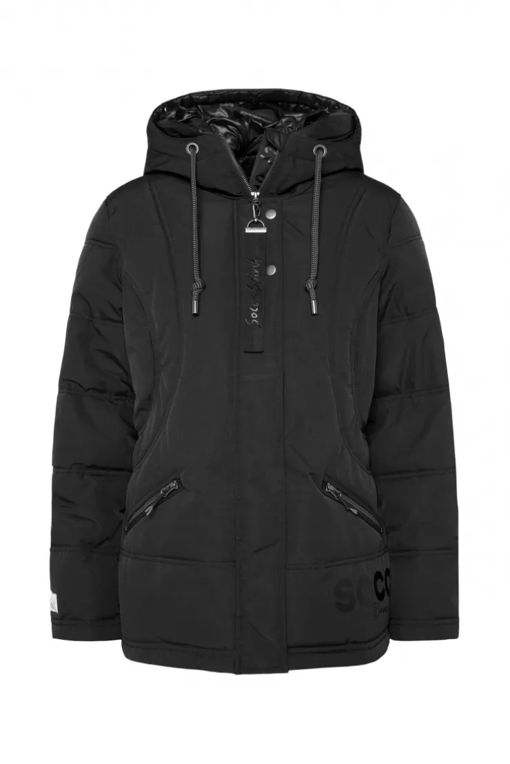 CAMP DAVID & SOCCX Steppjacke mit Kapuzen-Layering black Best Sale