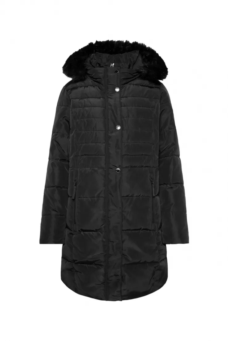 CAMP DAVID & SOCCX Stepp-Parka mit abtrennbarer Kapuze und Kunstfell black Cheap