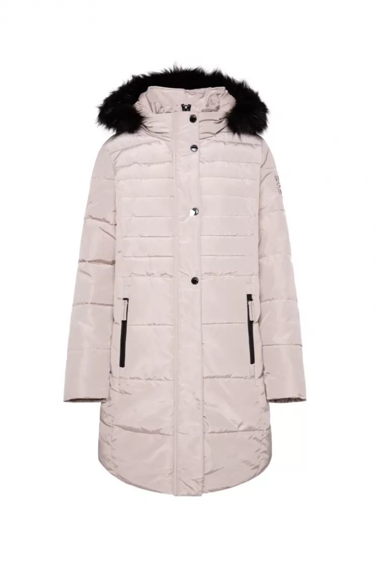 CAMP DAVID & SOCCX Stepp-Parka mit abtrennbarer Kapuze und Kunstfell light beige lightbeige Fashion