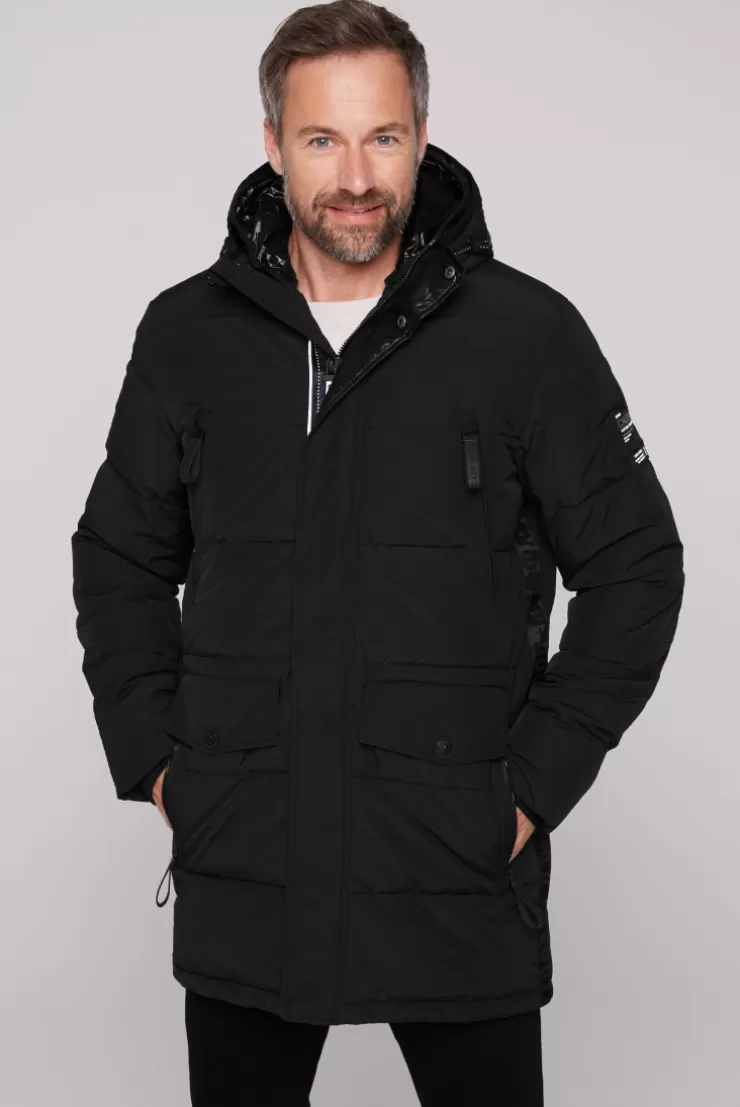 CAMP DAVID & SOCCX Stepp-Parka mit Kapuzen-Layering black Shop