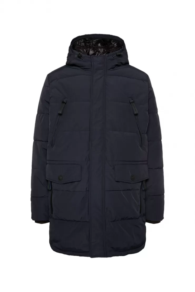 CAMP DAVID & SOCCX Stepp-Parka mit Kapuzen-Layering blue navy bluenavy Shop