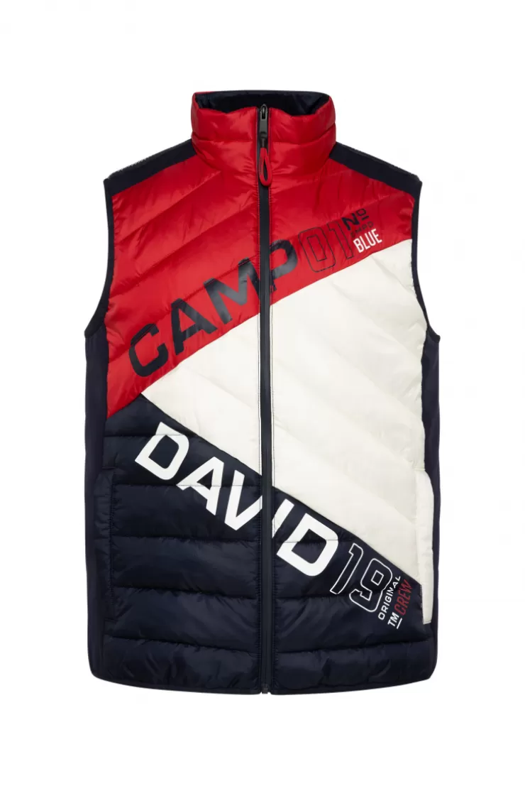 CAMP DAVID & SOCCX Steppweste mit Colour-Blocking flight red flightred Clearance