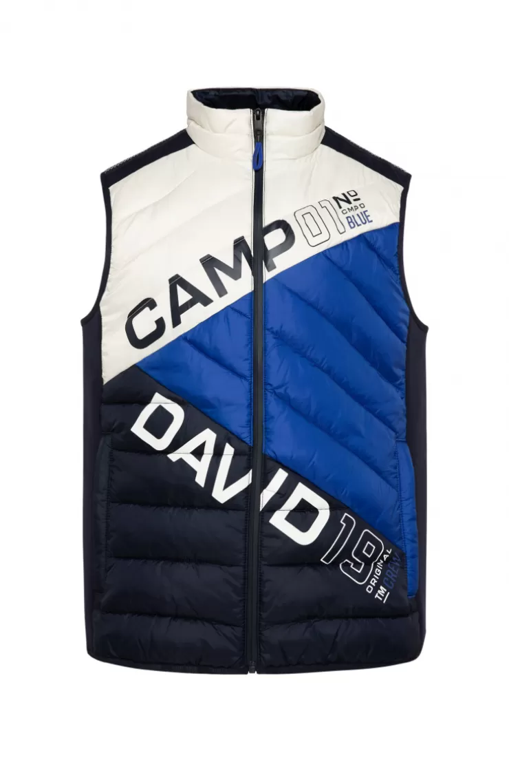 CAMP DAVID & SOCCX Steppweste mit Colour-Blocking kitt Cheap