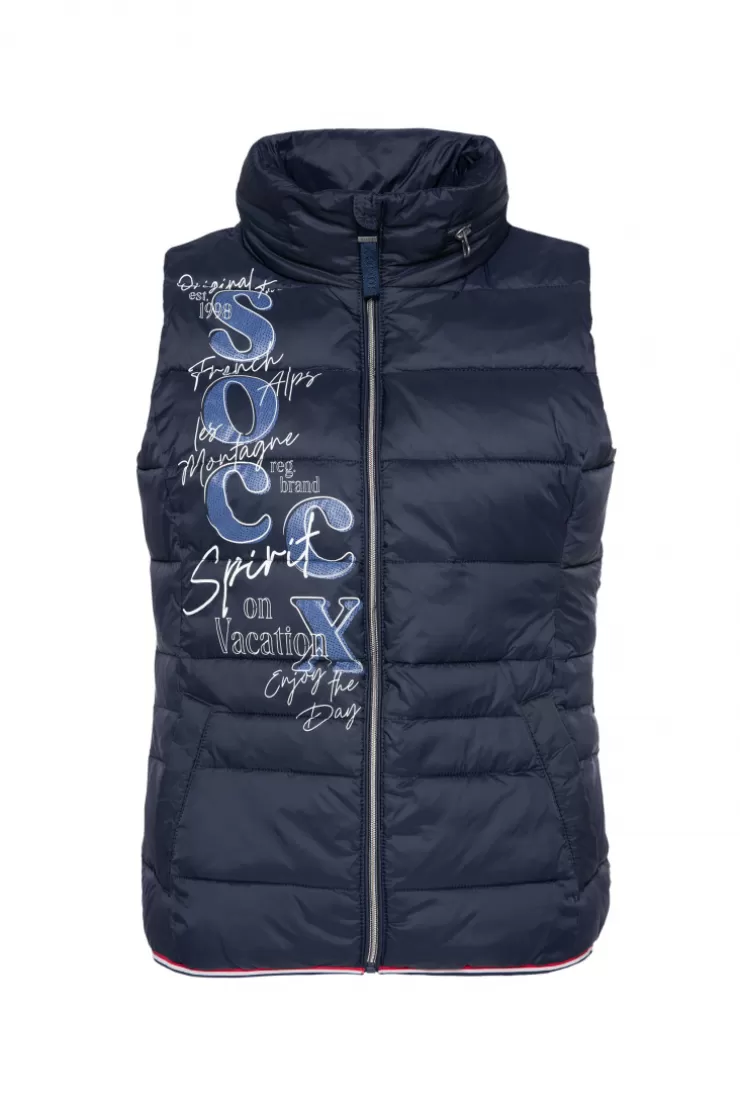 CAMP DAVID & SOCCX Steppweste mit Kapuze im Stehkragen blue navy bluenavy Discount