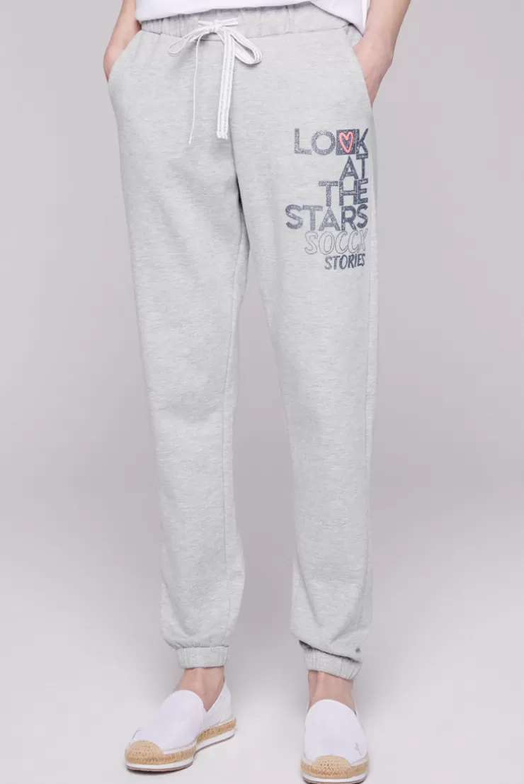 CAMP DAVID & SOCCX Sweathose mit Glitter Print grey melange | XXL greymelange Fashion