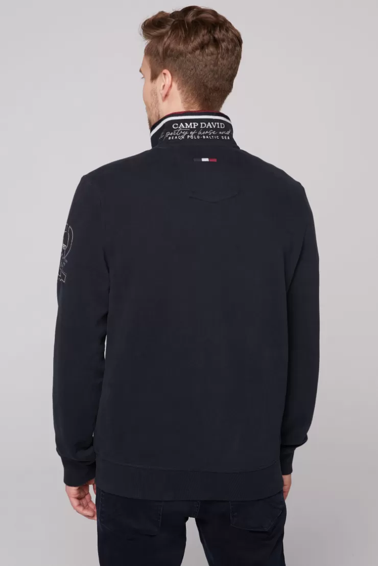 CAMP DAVID & SOCCX Sweatjacke mit Color-Blocking und Artworks blue navy bluenavy Discount