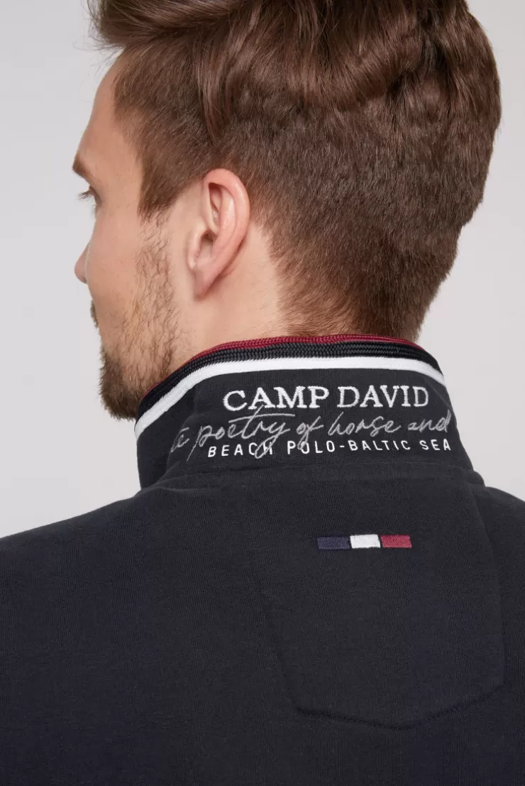 CAMP DAVID & SOCCX Sweatjacke mit Color-Blocking und Artworks blue navy bluenavy Discount