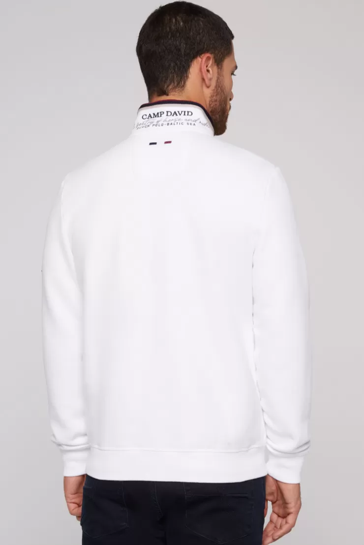 CAMP DAVID & SOCCX Sweatjacke mit Color-Blocking und Artworks opticwhite Discount