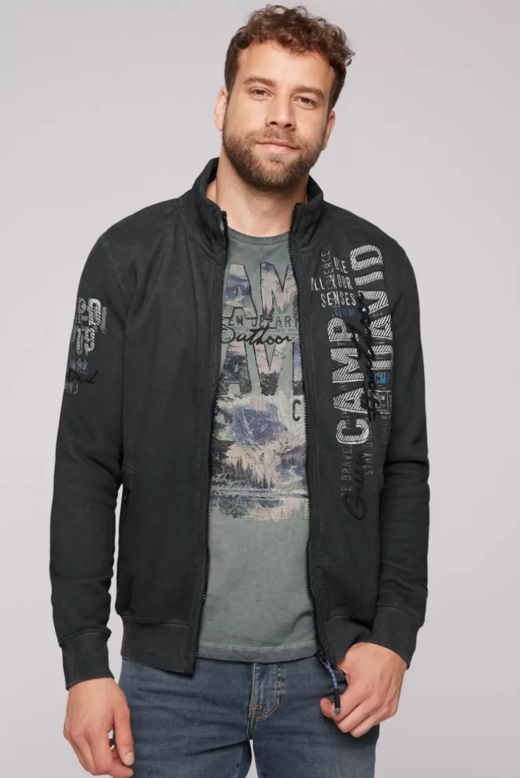 CAMP DAVID & SOCCX Sweatjacke Oil Dyed mit Logo Artworks black Cheap