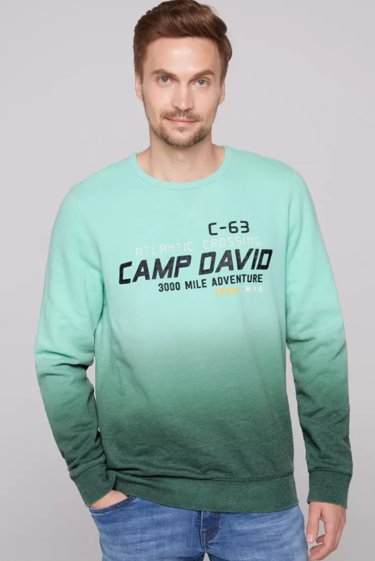 CAMP DAVID & SOCCX Sweatshirt Dip Dye mit Puff-Print flash aqua | 4XL flashaqua Discount