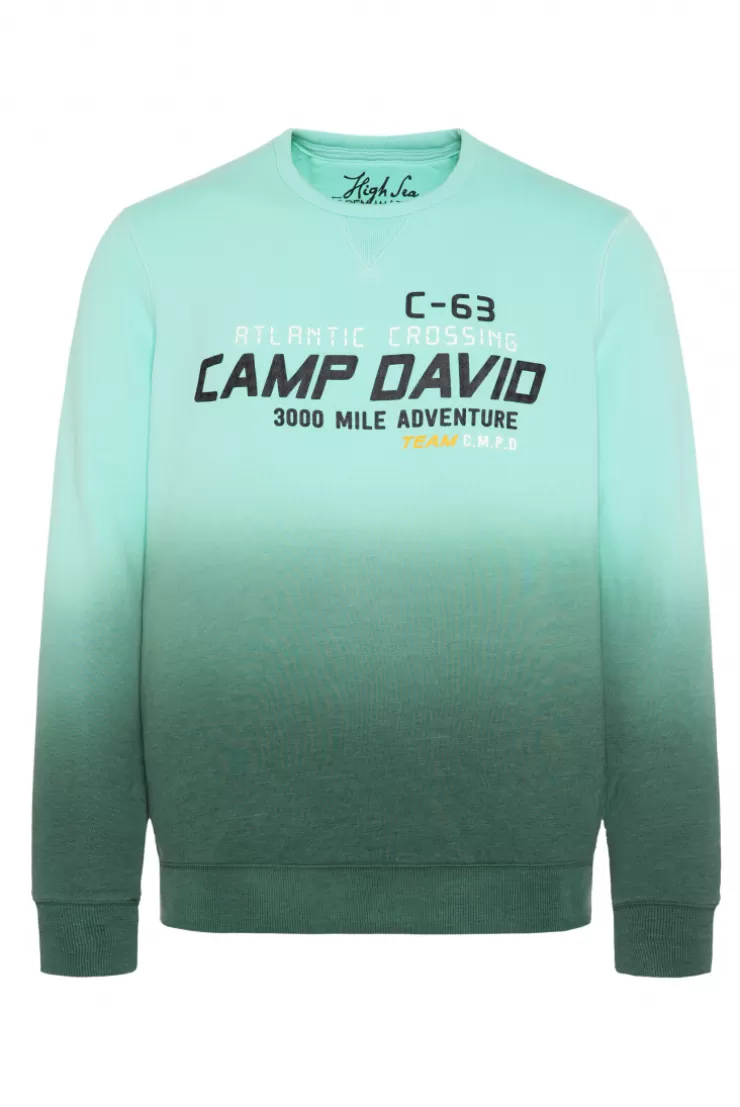 CAMP DAVID & SOCCX Sweatshirt Dip Dye mit Puff-Print flash aqua | 4XL flashaqua Discount