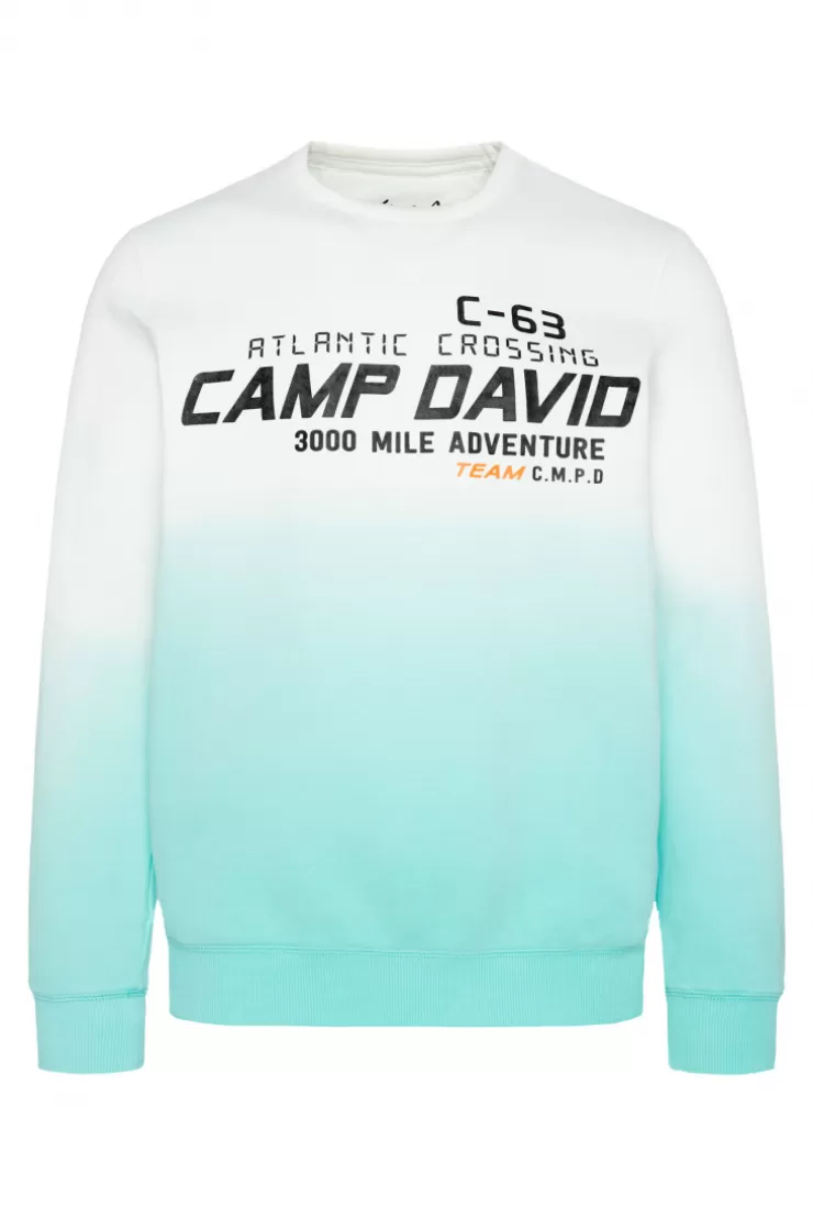 CAMP DAVID & SOCCX Sweatshirt Dip Dye mit Puff-Print ivory Cheap