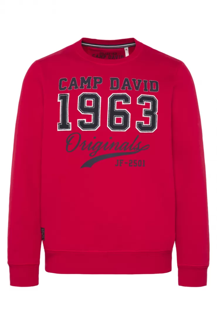 CAMP DAVID & SOCCX Sweatshirt mit Artwork im Retro-Style royal red royalred Fashion