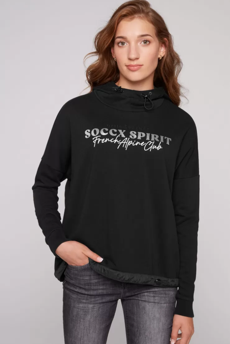 CAMP DAVID & SOCCX Sweatshirt mit Kapuze und Print Artwork black Shop